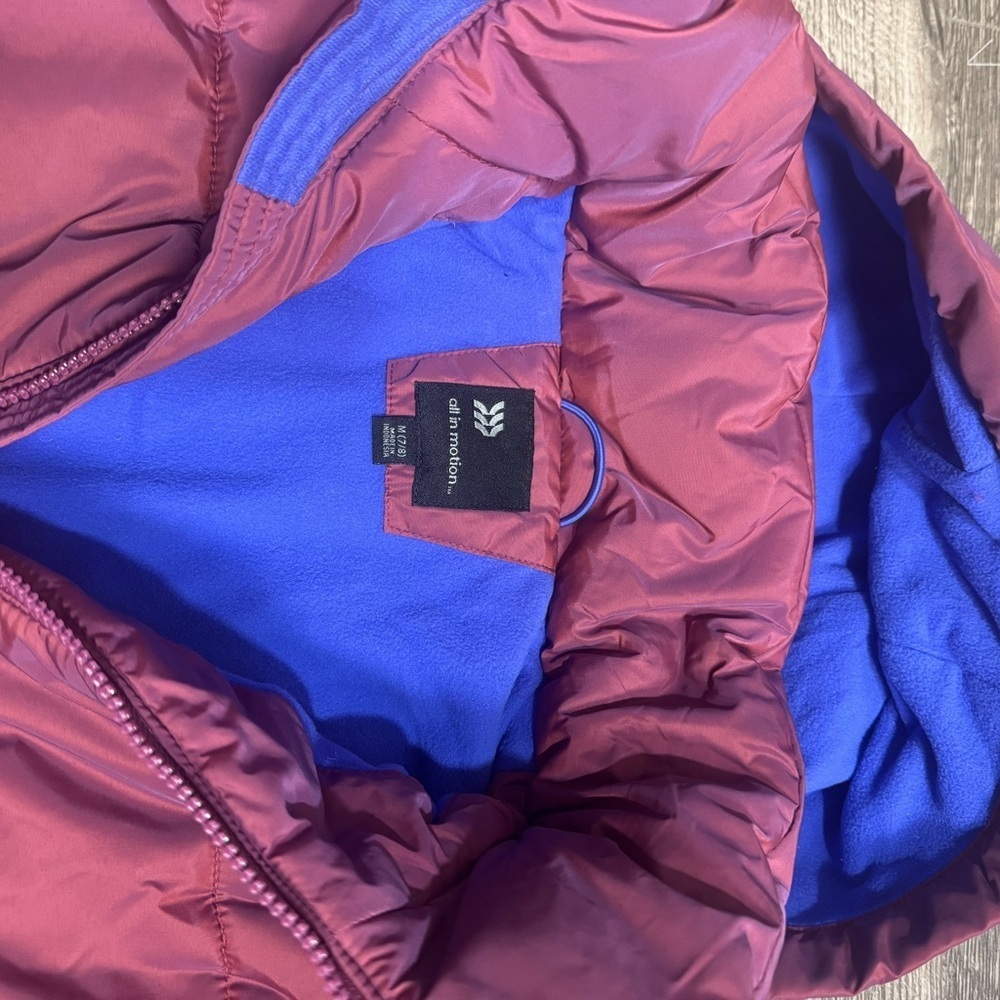 All in Motion Kids' Pink and Blue Puffer Jacket - Picture 2 of 8